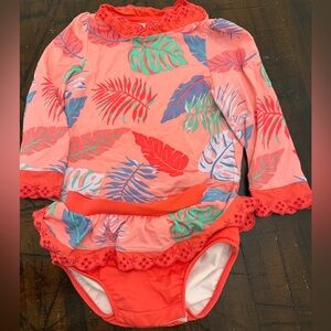 NWOT Size 12-18 months TBBC The Beaufort Bonnet Company Tropical Print Swim Set